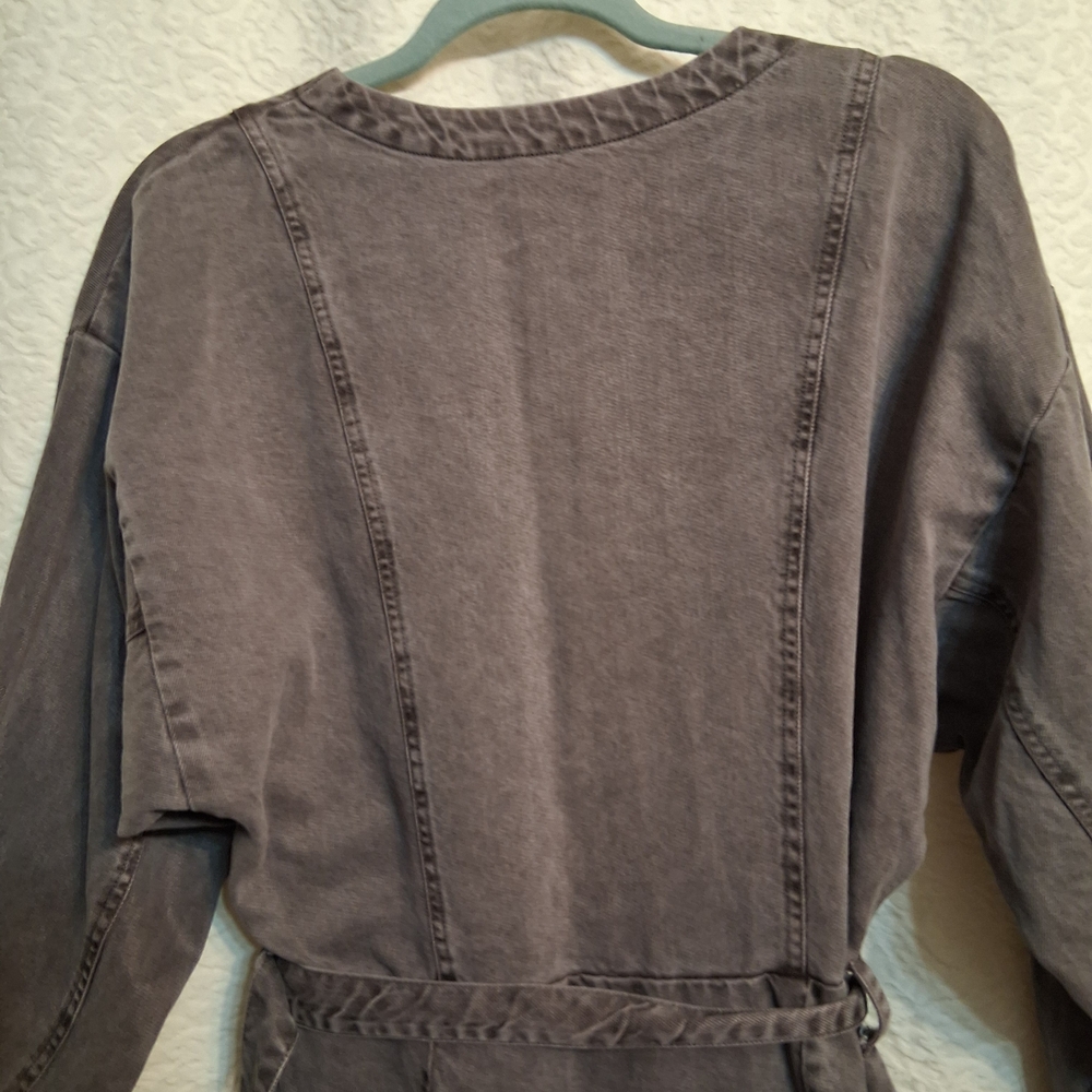 YFB Black Stonewashed Denim Wrap Dress. - Picture 6 of 8